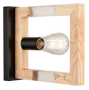 Klausen 101004 - Zidna svjetiljka SERIES 1xE27/11W/230V drvo/crna