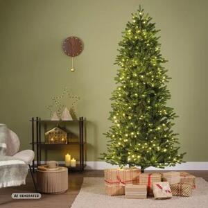 Umjetno božićno drvce Greenland slim 210 cm LED - zelena - 201 - 230 cm - visina 210 cm - Sa lampicama