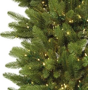 Mjetno božićno drvce s lampicama slim Arosa 210 cm – 100% PE, 2050 LED - zelena - 201 - 230 cm - visina 210 cm - Sa lampicama