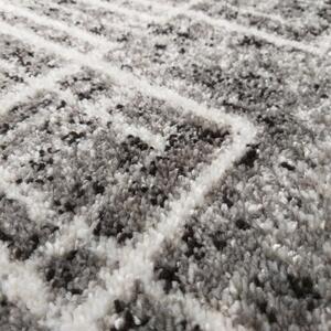 Kvalitetni sivi tepih s motivom kvadrata Širina: 200 cm | Duljina: 290 cm