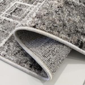 Kvalitetni sivi tepih s motivom kvadrata Širina: 60 cm | Duljina: 100 cm