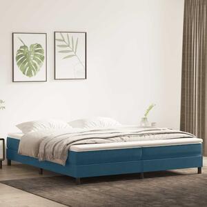 Box Spring krevet bez madracem tamnoplavi 200x220 cm baršun - Plava / 200 x 220 cm