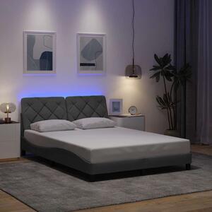 Okvir kreveta s LED-om bez madraca 120 x 200 cm od tkanine - Siva / 120 x 200 cm