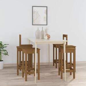VidaXL 6-dijelni set barskih stolica boja meda od masivne borovine