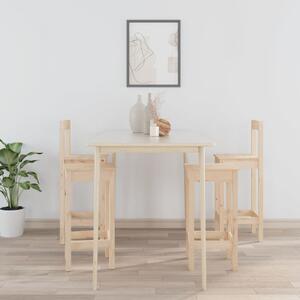 VidaXL 4-dijelni set barskih stolica od masivne borovine