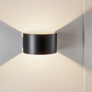 EMIBIG LIGHTING Sklopiva zidna lampa sa zakrivljenim sjenilom u crnoj boji, prigušiva, Crno, Dnevni boravak/blagovaonica, Metal