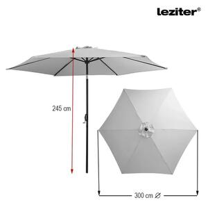 Leziter Gina vrtni suncobran 300 cm – veliki suncobran za terasu i vrt