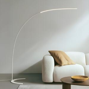 Lindby LED podna lampa Danua, bijela, metal, visina 200cm, prigušiva, Bijela, Dnevni boravak/blagovaonica, Metal