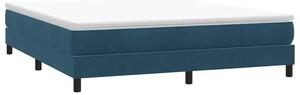 Krevet s oprugama bez madracem tamnoplavi 180x210 cm baršunasti - Plava / 180 x 210 cm