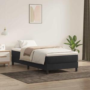 Box spring krevet bez madracem crni 90x220 cm baršunasti - Crna / 90 x 220 cm