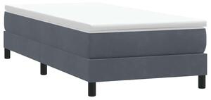 Box Spring krevet bez madraca tamno sivi 100x210 cm samt - Siva / 100 x 210 cm