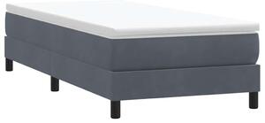 Box Spring krevet bez madraca tamno sivi 90x210 cm samt - Siva / 90 x 210 cm