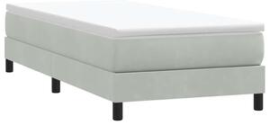 Box Spring krevet bez madraca svijetlo sivi 100x210 cm samt - Siva / 100 x 210 cm