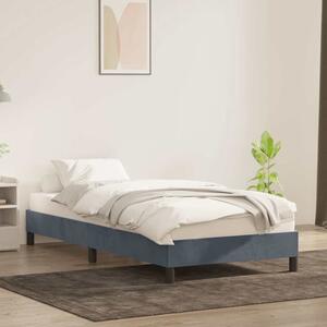 Okvir kreveta bez madraca tamno sivi 90x210 cm baršun - Siva / 90 x 210 cm