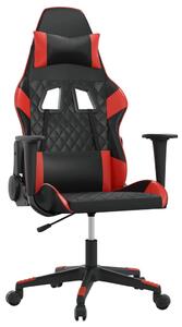 VidaXL Masažna igraća stolica crno-crvena od umjetne kože