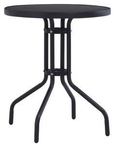 VidaXL Vrtni stol crni 60 cm od čelika i stakla