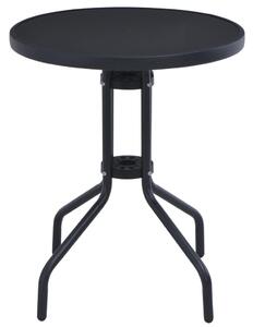VidaXL Vrtni stol crni 60 cm od čelika i stakla