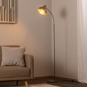 Opviq Varzan podna lampa, zlatna, metalna, visina 162 cm, E27, Zlato / mjed, Dnevni boravak/blagovaonica, Metal, Stanite zračeći prema dolje