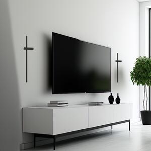 Milagro Lighting LED zidna lampa Vision, visina 60 cm, metalna, crna, 3000 K, Crno, Dnevni boravak/blagovaonica, Metal, Zidni kvadrat