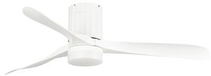 Novri LED stropni ventilator, bijeli, Ø 132 cm, CCT, tih - Lucande Lucande, Novri, Bijela, Dnevna soba, Plastika, Moderan
