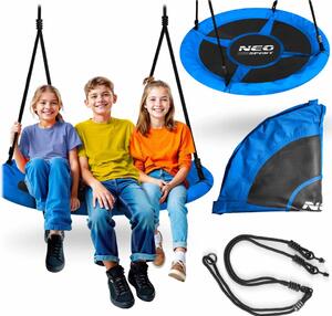 Dječja ljuljačka Neo-Sport Swingo ptičje gnijezdo, Ø 110 cm, siva