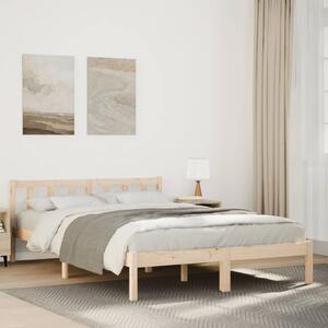 Dugi okvir kreveta bez madraca 140 x 220 cm od borovine - Smeđa / 140 x 220 cm