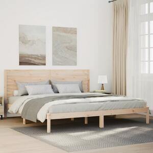 Dugi okvir kreveta bez madraca 200 x 210 cm masivno drvo - Smeđa / 200 x 210 cm
