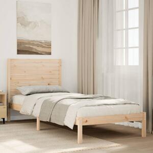 Dugi okvir kreveta bez madraca 90 x 220 cm masivno drvo - Smeđa / 90 x 220 cm