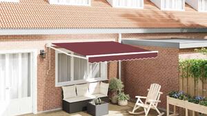 Tenda na automatsko uvlačenje bordo 300 x 250 cm - Crvena / 3 x 2.5 m