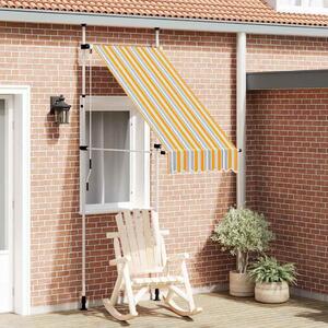 Tenda na ručno uvlačenje 100 cm žuto-plava prugasta - Šarena / N/A