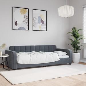 Dnevni krevet tamnosivi 80 x 200 cm baršunasti - Siva / 80 x 200 cm