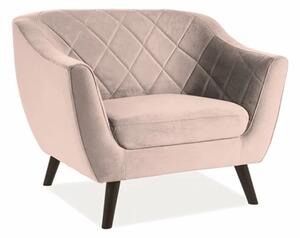 Fotelja molly - velvet rose