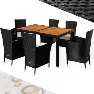 Vrtni set Corfu od 7 dijelova od poliratana - stol + 6 stolica