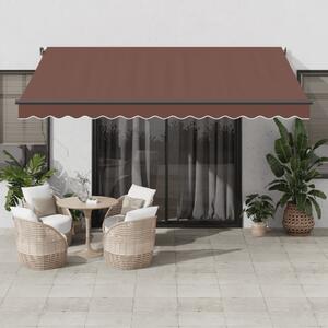 Tenda na ručno uvlačenje smeđa 400 x 350 cm - Smeđa / 400 x 350 cm