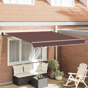 Tenda na ručno uvlačenje smeđa 300 x 250 cm - Smeđa / 3 x 2.5 m
