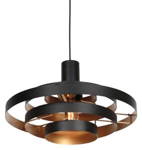 Retro hanglamp zwart rond - Halo Cirque