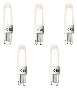 Set od 5 G9 LED filament žarulja 2.5W 240lm 2300K
