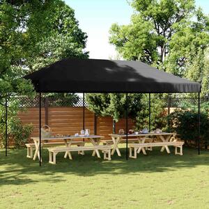 Sklopivi prigodni šator za zabave crni 580x292x315 cm - Crna / N/A