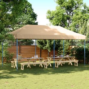 Sklopivi prigodni šator za zabave bež 580x292x315 cm - Bež / N/A