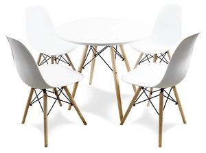 Set 4 stolica + stol - OSLO - polar white