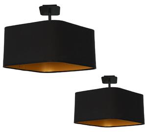 NAPOLI BLACK/GOLD stropna svjetiljka 1xE27