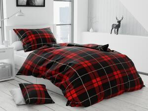 Pamučna posteljina ALBURY crvena + jastučnica 40 x 40 cm Dimenzije posteljine: 70 x 90 cm | 140 x 200 cm
