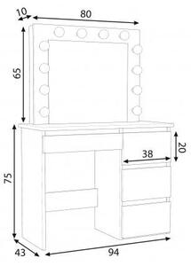 Toaletni stol - Hollywood Vanity