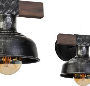 FARO BLACK/WOOD zidna svjetiljka 1xE27 60W