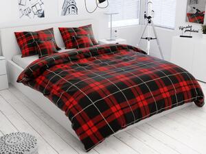 Pamučna posteljina ALBURY crvena + jastučnica 40 x 40 cm Dimenzije posteljine: 70 x 90 cm | 140 x 200 cm