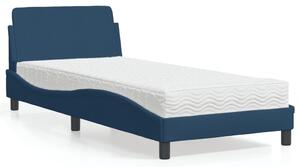 Krevet s madracem Dover plavi 80x200 cm od tkanine - Plava / 80 x 200 cm