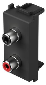 UTIČNICA AUDIO 2P 1M CRNA
