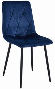 Stolica Libra - plava aksamit - set od 4x