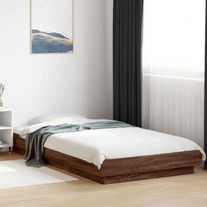 Okvir krevet s LED svjetlima 75x190 cm od konstruiranog drva - Smeđa / 75 x 190 cm