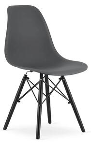 Stolica Oslo - Grey on black - 1 komad